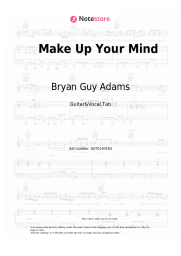 Sheet music, chords Bryan Guy Adams - Make Up Your Mind