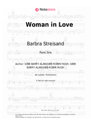 Sheet music, chords Barbra Streisand - Woman in Love