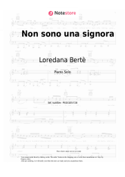 Sheet music, chords Loredana Bertè - Non sono una signora