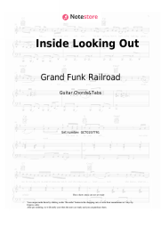 Sheet music, chords Grand Funk Railroad - Inside Looking Out