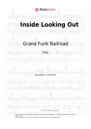 Sheet music, chords Grand Funk Railroad - Inside Looking Out