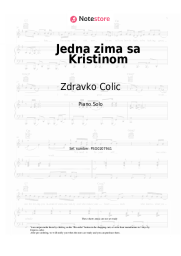Sheet music, chords Zdravko Colic - Jedna zima sa Kristinom