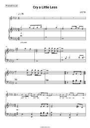 Sheet music, chords LOTTE - Cry a Little Less (Aus 'Sing meinen Song, Vol. 9')