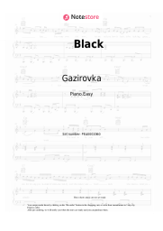 Sheet music, chords Gazirovka - Black