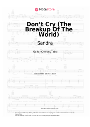 undefined Sandra - Don’t Cry (The Breakup Of The World)