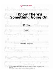 Sheet music, chords Frida - I Know There's Something Going On