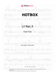 Sheet music, chords Lil Nas X - HOTBOX