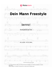 Sheet music, chords benno! - Dein Mann Freestyle