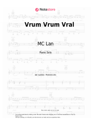 Sheet music, chords MC Lan, MC Madan, MC Rick - Vrum Vrum Vral