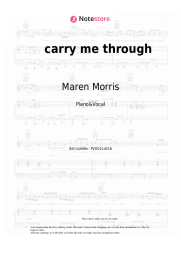 Sheet music, chords Maren Morris - carry me through