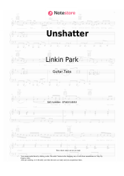 Sheet music, chords Linkin Park - Unshatter