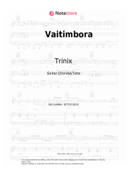 Sheet music, chords Trinix, Mariana Froes - Vaitimbora