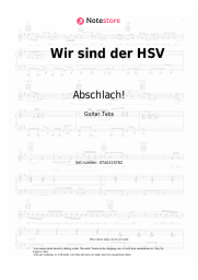 Sheet music, chords Abschlach! - Wir sind der HSV