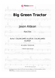 Sheet music, chords Jason Aldean - Big Green Tractor