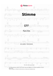 Sheet music, chords EFF - Stimme