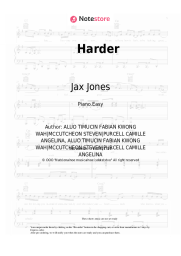 Sheet music, chords Jax Jones, Bebe Rexha - Harder