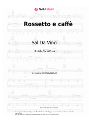 Sheet music, chords Sal Da Vinci - Rossetto e caffè
