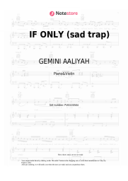 Sheet music, chords GEMINI AALIYAH - IF ONLY (sad trap)
