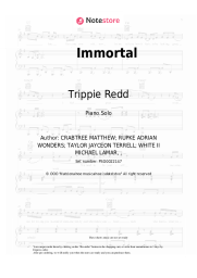 Sheet music, chords Trippie Redd, The Game - Immortal