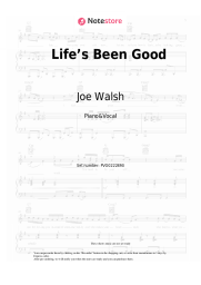 Sheet music, chords Joe Walsh - Life’s Been Good