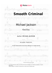 Sheet music, chords Michael Jackson - Smooth Criminal
