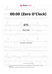 Sheet music, chords BTS - 00:00 (Zero O’Clock)