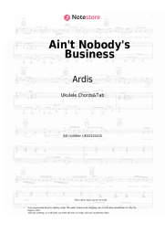 Sheet music, chords Ardis - Ain't Nobody's Business
