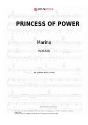 Sheet music, chords Marina - PRINCESS OF POWER