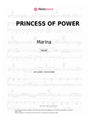 Sheet music, chords Marina - PRINCESS OF POWER