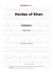 undefined Sabaton - Hordes of Khan