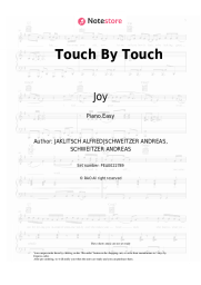 Sheet music, chords Joy - Touch By Touch