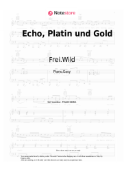 Sheet music, chords Frei.Wild, Philipp Burger - Echo, Platin und Gold