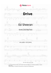 Sheet music, chords Ed Sheeran - Drive