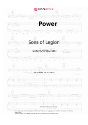 Sheet music, chords Sons of Legion - Power