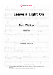 Sheet music, chords Tom Walker - Leave a Light On