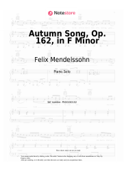 Sheet music, chords Felix Mendelssohn - Autumn Song, Op. 162, in F Minor