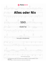 Sheet music, chords SSIO - Alles oder Nix
