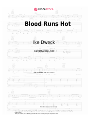 Sheet music, chords Ike Dweck - Blood Runs Hot