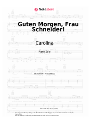 Sheet music, chords Carolina, DJ Aaron - Guten Morgen, Frau Schneider!