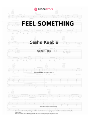 Sheet music, chords Sasha Keable - FEEL SOMETHING