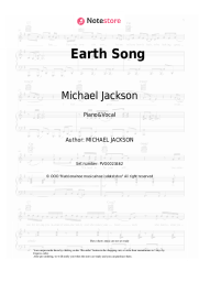 Sheet music, chords Michael Jackson - Earth Song