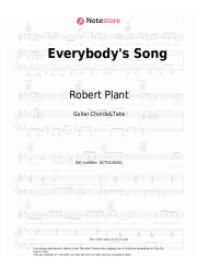 Sheet music, chords Robert Plant  - Everybody's Song