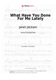 Sheet music, chords Janet Jackson - What Have You Done For Me Lately