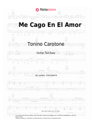 Sheet music, chords Tonino Carotone - Me Cago En El Amor