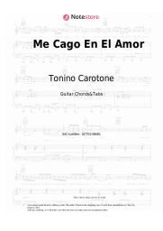 Sheet music, chords Tonino Carotone - Me Cago En El Amor