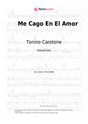 Sheet music, chords Tonino Carotone - Me Cago En El Amor