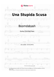 Sheet music, chords Boomdabash, Loredana Bertè - Una Stupida Scusa