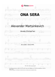 Sheet music, chords Alexander Martsinkevich, Grigory Esayan - ONA SERA