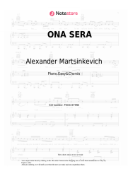 Sheet music, chords Alexander Martsinkevich, Grigory Esayan - ONA SERA