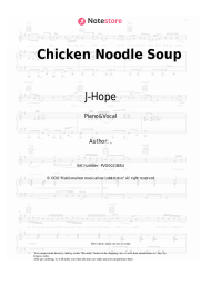 Sheet music, chords J-Hope, Becky G - Chicken Noodle Soup